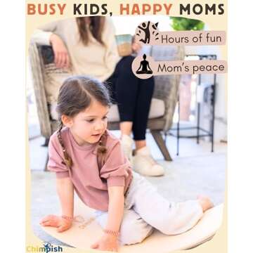 Wooden Balance Board for Kids - Safe Wobble Fun