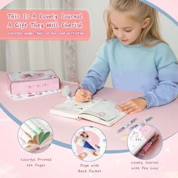 ADOUNOTES Kawaii Journal Notebook for Girls