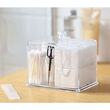 PuTwo Cotton Pads Holder Makeup Organizer for Easy Access