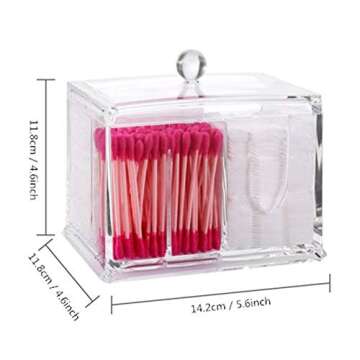 PuTwo Cotton Pads Holder Makeup Organizer for Easy Access