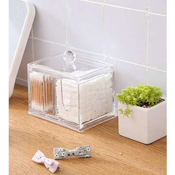 PuTwo Cotton Pads Holder Makeup Organizer for Easy Access