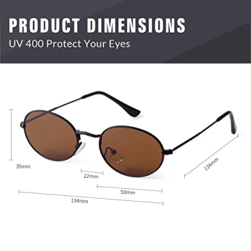 GIFIORE Oval Sunglasses Retro 90s Trendy Unisex Fashion