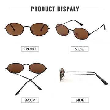 GIFIORE Oval Sunglasses Retro 90s Trendy Unisex Fashion