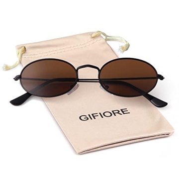 GIFIORE Oval Sunglasses Retro 90s Trendy Unisex Fashion