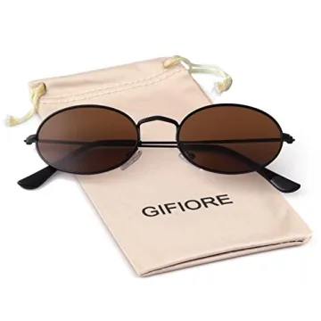 GIFIORE Oval Sunglasses Retro 90s Trendy Unisex Fashion