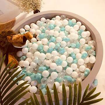 Ball Pit Balls Play Balls for Babies, Small Balls Stars for Kids Playpen Plastic Balls for Babies Ball Pool Puppy Playballs, Green