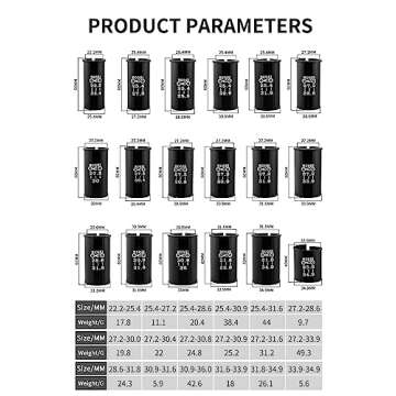 CYSKY Bike SeatPost Adapter Shim 27.2mm to 30.4mm, 60mm Length Bicycle Seat Post Tube Adapter, Seatpost Reducing Sleeve Shim for Mountain Bike, Road Bike, MTB, BMX