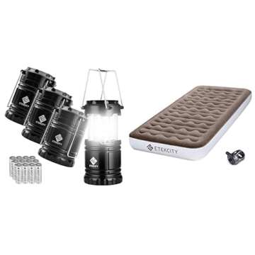 Etekcity Portable Camping Lantern & Air Mattress Pump