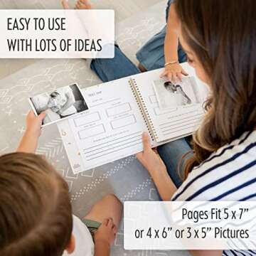 Keepsake Baby Memory Book for Boys and Girls – Timeless First 5 Year Gender Neutral Journal Scrapbook or Photo Album - A Milestone to Record Every Event from Birth Age