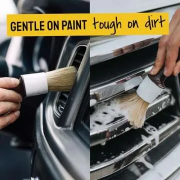 Detail Dudes Soft Boars Hair Car Detailing Brush Set for Washing (3 Pack (Starter))