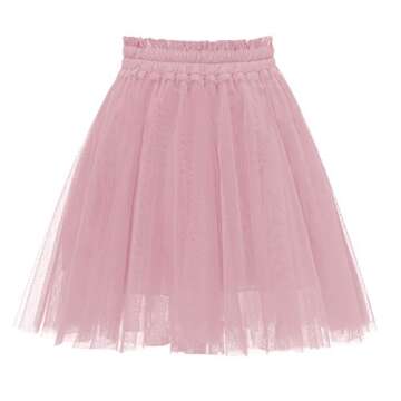 Chic Girstunm Tulle Skirt for Women with Elastic Waist