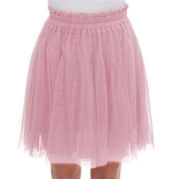 Chic Girstunm Tulle Skirt for Women with Elastic Waist