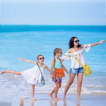 MUYIZI Mesh Bag for Beach Shells - Lightweight & Durable