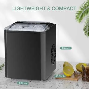 SMUG Ice Maker - Fast Ice, 2 Sizes, Auto-Cleaning, Portable
