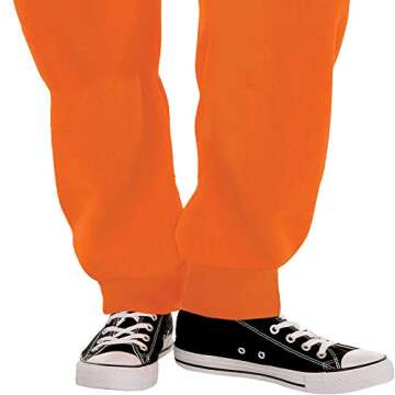 Plus Size Adult Pumpkin Zipster (Up to 6'4") - Pack of 1 - Bold Orange Cozy Polyester - Ideal for Halloween & Parties