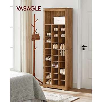 VASAGLE Shoe Storage Cabinet, 10-Tier Shoe Rack Organizer