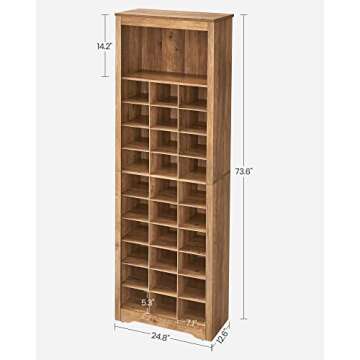 VASAGLE Shoe Storage Cabinet, 10-Tier Shoe Rack Organizer