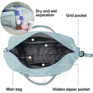 Stylish Waterproof Carry On Bag for Women with Wet Pocket
