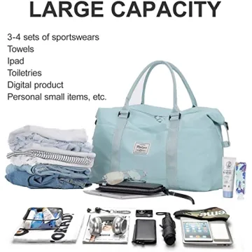 Stylish Waterproof Carry On Bag for Women with Wet Pocket