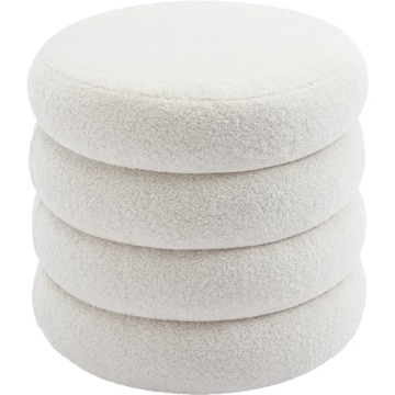 Flouki Storage Ottoman Off-White, Soft & Stylish Design