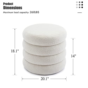 Flouki Storage Ottoman Off-White, Soft & Stylish Design