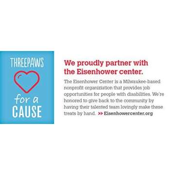 Threepaws Gourmet Vegan & Organic Dog Treats, Mint Carob Bones, 7 oz