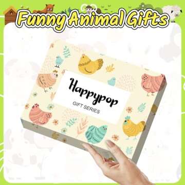 HAPPYPOP Funny Chicken Gifts for Women - Novelty Chicken Lover Socks Farm Rooster Gifts Animal Socks