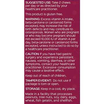 Bariatric Advantage Multi Chewy Bite - Soft Chew Multivitamin for Bariatric Surgery Patients - Chewable Multivitamin with Folic Acid, Vitamin D3 & More - Dark Cherry Flavor - 60 Count