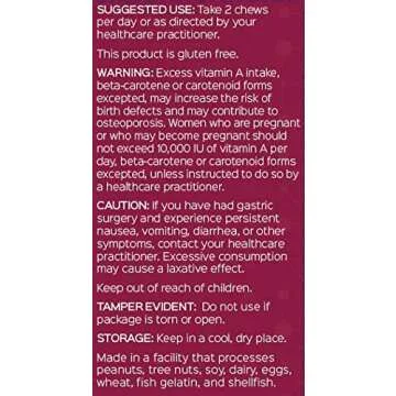 Bariatric Advantage Multi Chewy Bite - Soft Chew Multivitamin for Bariatric Surgery Patients - Chewable Multivitamin with Folic Acid, Vitamin D3 & More - Dark Cherry Flavor - 60 Count