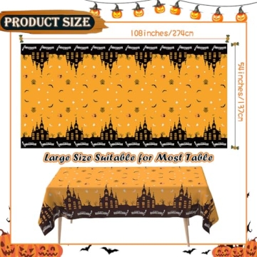 Halloween Disposable Tablecloth Set - 2 Pack 54" x 108"