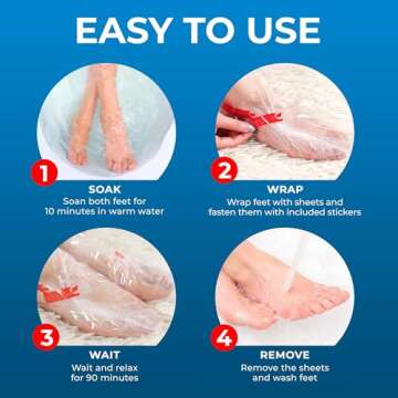 Live Wild Beauty PatchRx Foot Peel Mask, Foot Mask that Moisturizes Dry Cracked Feet, Foot Peel for Soft Foot Exfoliator for Calluses, Foot Mask Peeling Foot Softener, Feet Peeling Mask (3 Pairs)