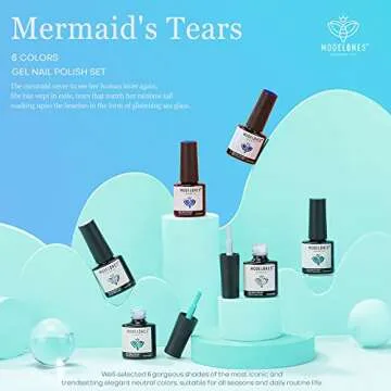 Modelones Blue Gel Nail Polish Set - Ocean Colors