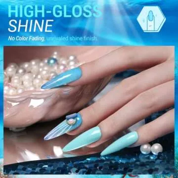 Modelones Blue Gel Nail Polish Set - Ocean Colors