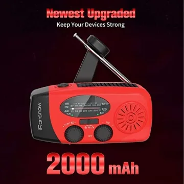 iRonsnow Portable Solar Hand Crank Emergency Radio