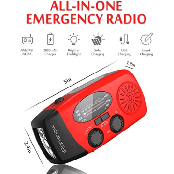 iRonsnow Portable Solar Hand Crank Emergency Radio