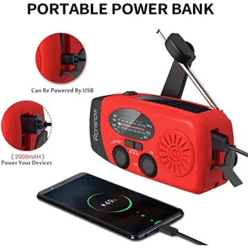 iRonsnow Portable Solar Hand Crank Emergency Radio
