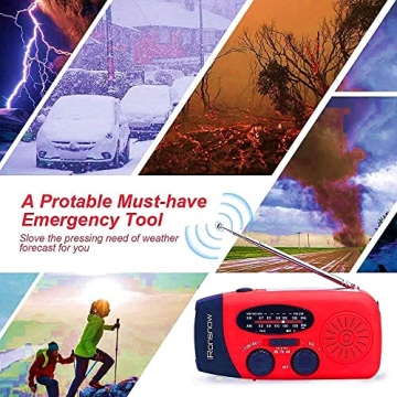iRonsnow Portable Solar Hand Crank Emergency Radio