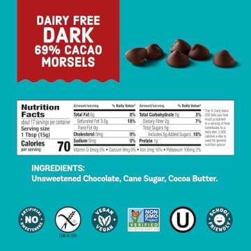 Enjoy Life Baking Chocolate Semi-Sweet Mega Chunks, Dairy Free, Soy Free, Nut Free, Non GMO, Gluten Free, Vegan Chocolate Chips, 10 oz bag