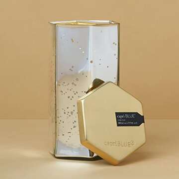 Capri White Mercury Hexagon Candle - 17 Oz - Volcano