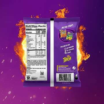 Takis Fuego Kettlez 6 pc / 2.5 oz Snack Size Case, Hot Chili Pepper & Lime Flavored Extreme Spicy Kettle-Cooked Potato Chips