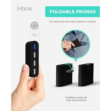 iHome Slim USB Wall Charger: 4 Port Power Adapter