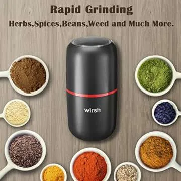 Wirsh Coffee Grinder with Large Capacity for Coffee and Spices