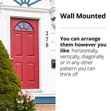 NACH House Numbers for Outside, 5.5 inch Black Address Numbers for House - Number 1 - Rustic Numbers for Outside with Mounting Hardware
