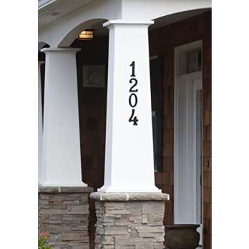 NACH House Numbers for Outside, 5.5 inch Black Address Numbers for House - Number 1 - Rustic Numbers for Outside with Mounting Hardware