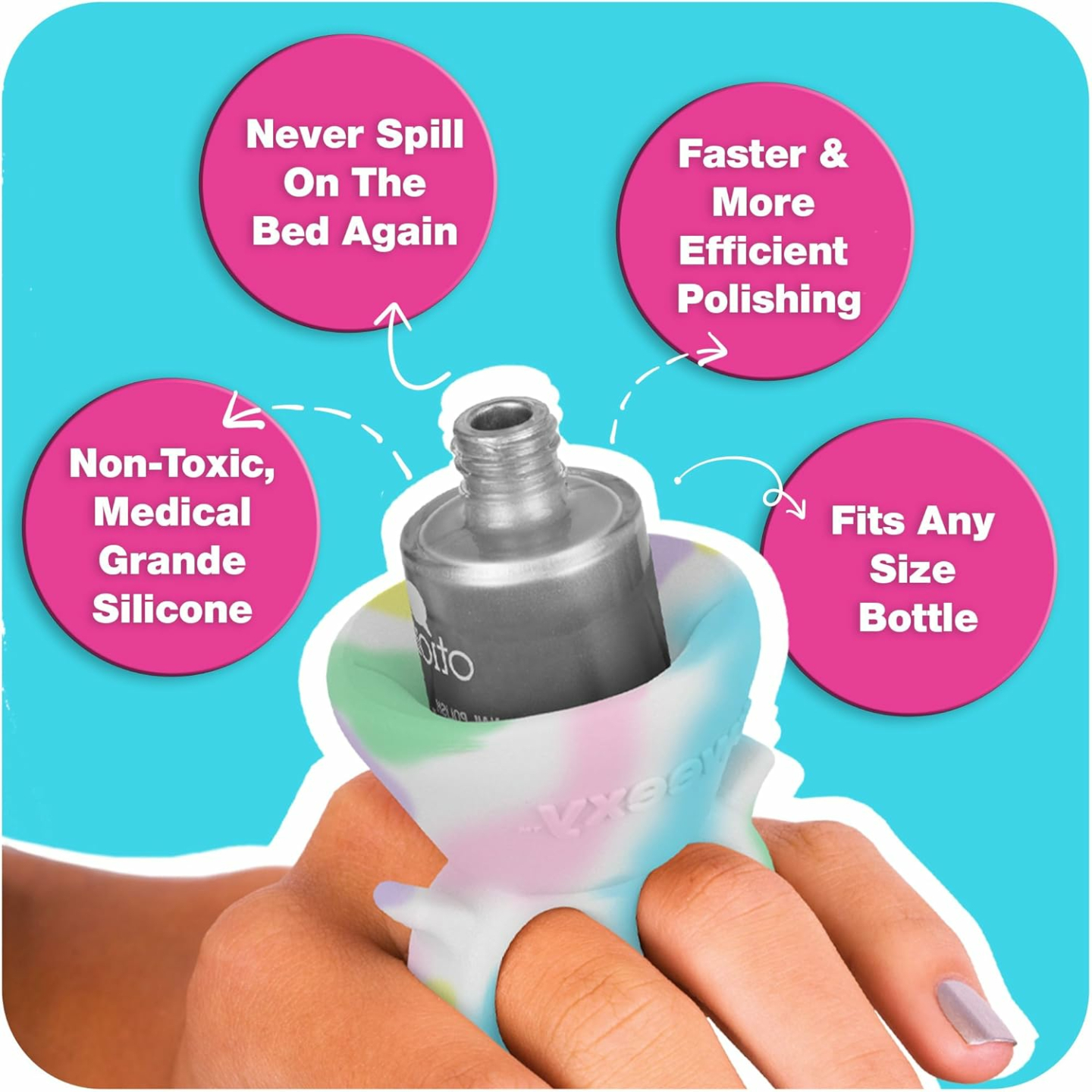 Tweexy Unicorn Nail Polish Holder Ring