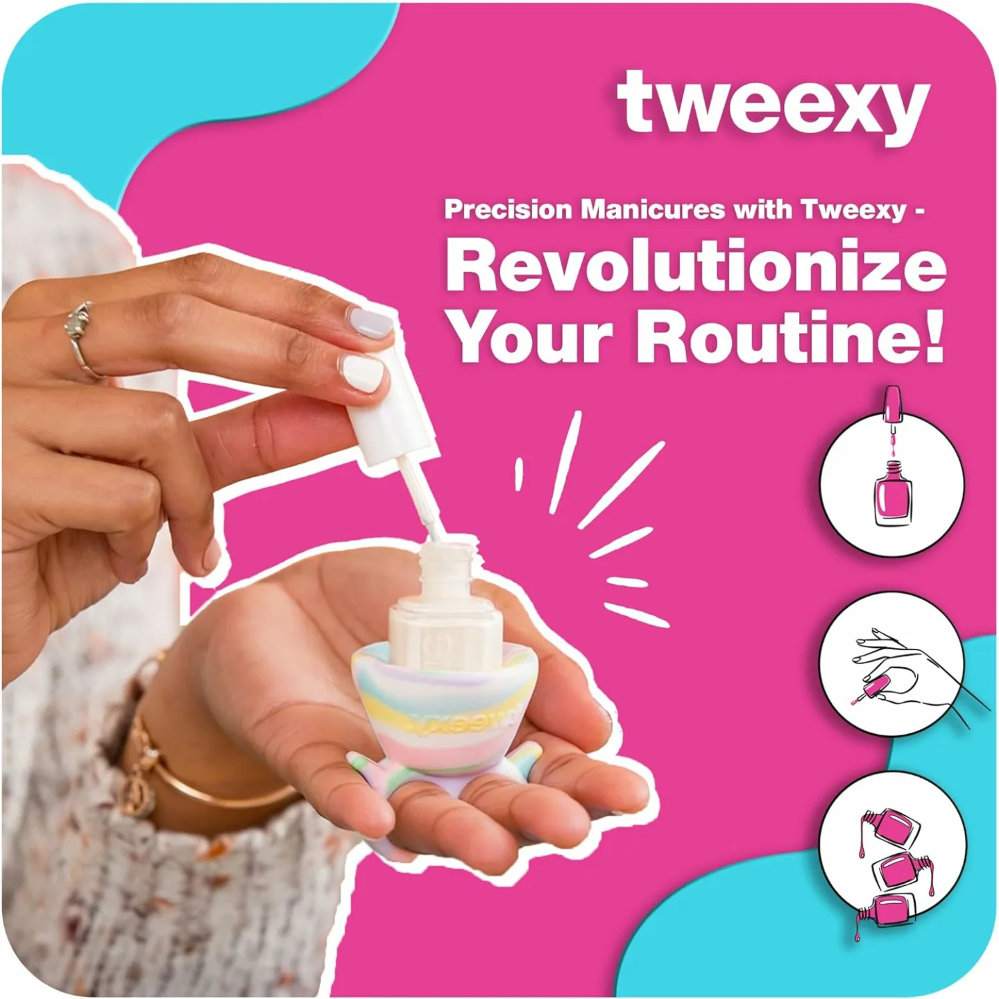 Tweexy Unicorn Nail Polish Holder Ring