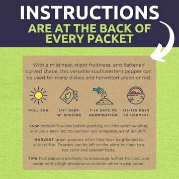 Organic Pepper Seeds Variety Pack - 14 Unique Seed Packs