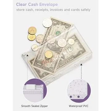 A6 Budget Binder with 10 Zipper Envelopes, PU Leather Money Binder Organizer for Cash Envelope Binder for Budgeting, Savings Binder with Budget Sheets & Stickers, Budget Organizer for Cash