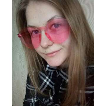 Armear Oversized Retro Rimless Round Sunglasses - UV Protection