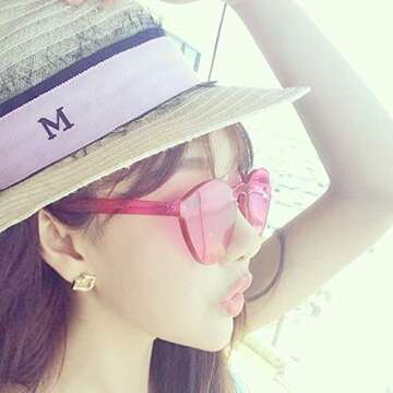 Armear Oversized Retro Rimless Round Sunglasses - UV Protection